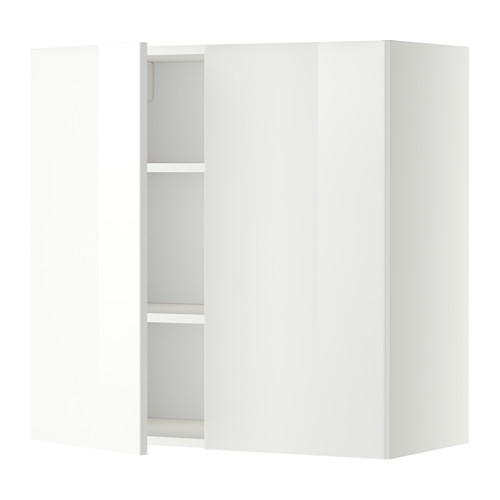 METOD wall cabinet with shelves/2 doors