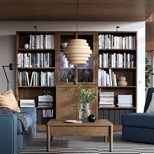 TONSTAD storage comb w sliding glass doors