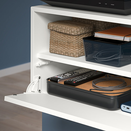 EKET wall mounted media shelf w rail