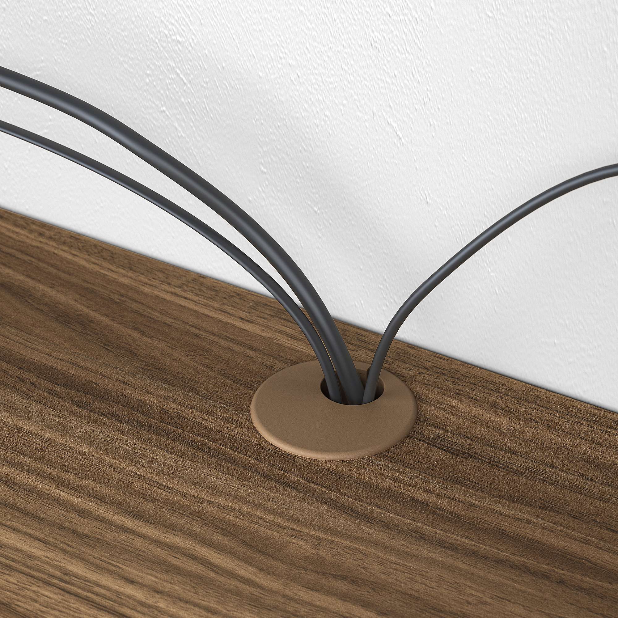 EKET wall mounted media shelf w rail