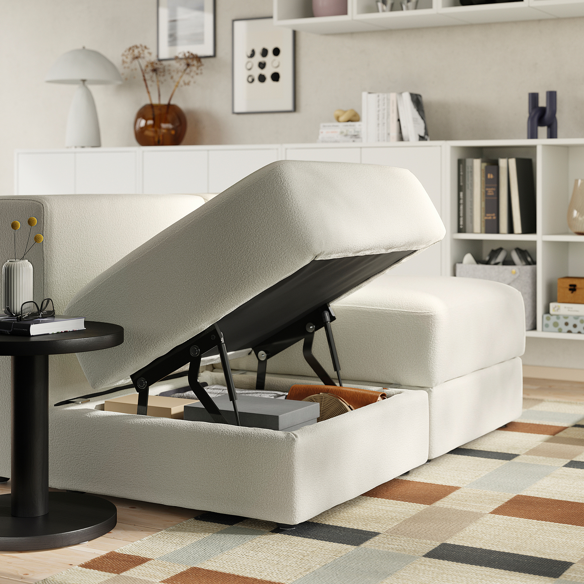 JÄTTEBO 1-seat module with storage