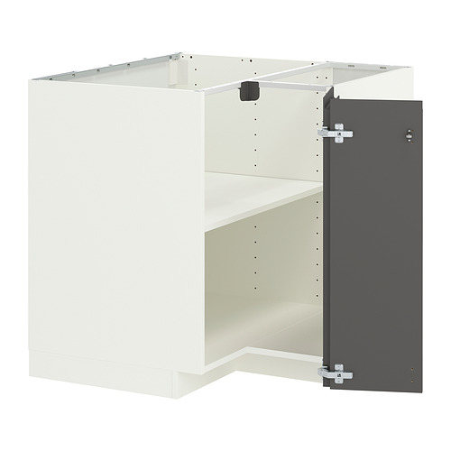 METOD corner base cabinet with shelf