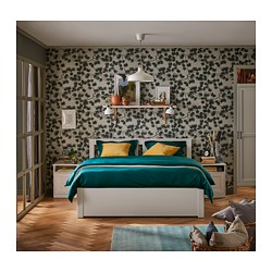 SONGESAND - 特大雙人床架連4個抽屜, 褐色/Luröy | IKEA 香港及澳門 - PE699026_S3
