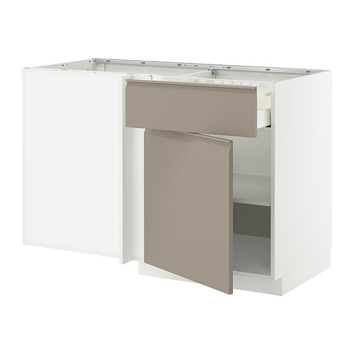 METOD/MAXIMERA corner base cab w drawer and shelf