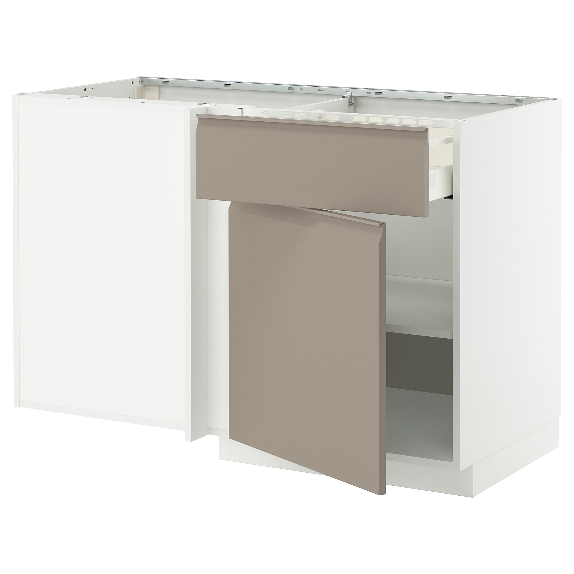 METOD/MAXIMERA corner base cab w drawer and shelf