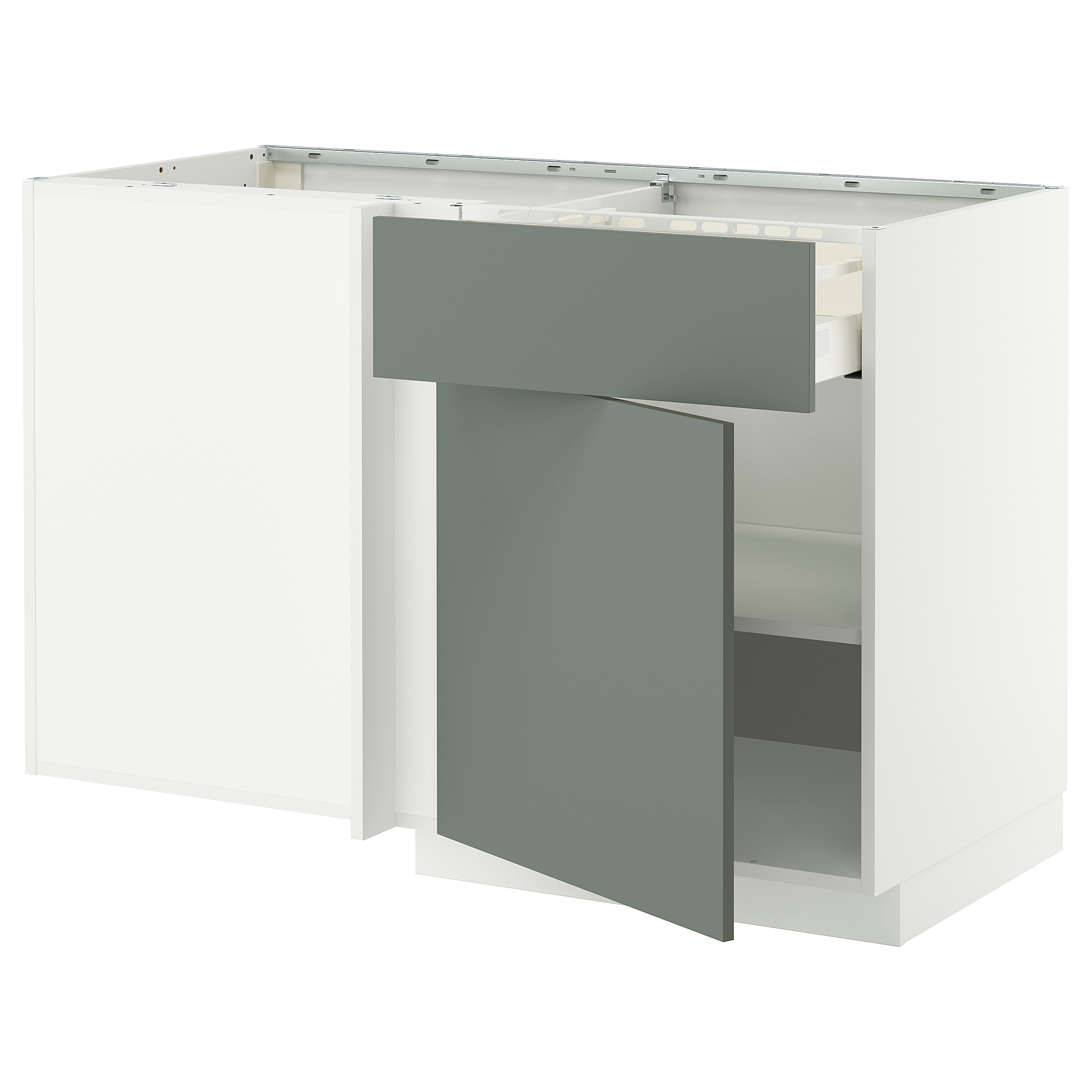 METOD/MAXIMERA corner base cab w drawer and shelf