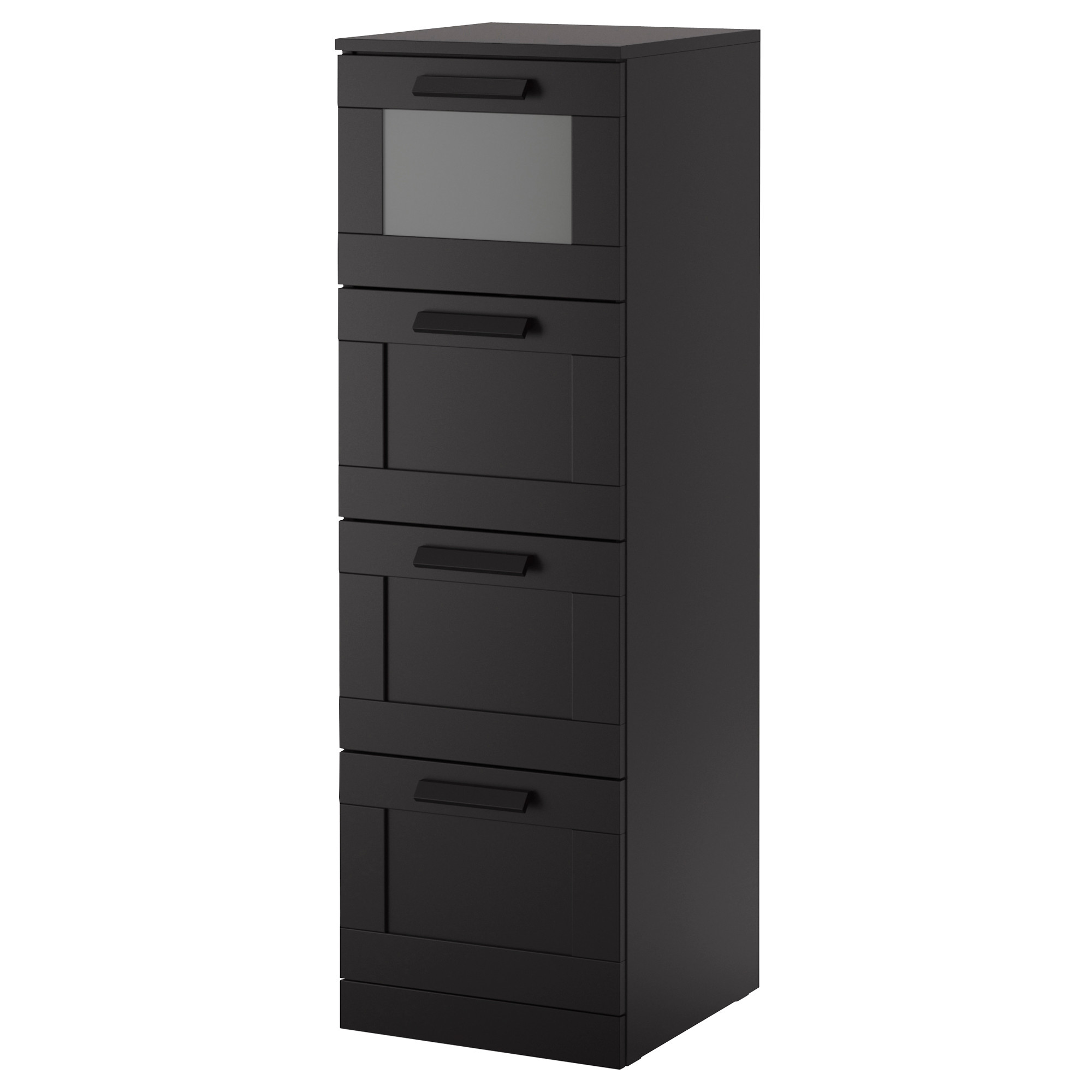 Brimnes Chest Of 4 Drawers Black Frosted Glass Ikea Hong Kong