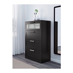 BRIMNES - chest of 4 drawers, white/frosted glass | IKEA Hong Kong and Macau - PE707005_S3