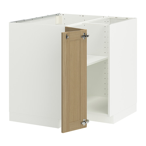 METOD corner base cabinet with shelf