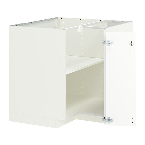 METOD corner base cabinet with shelf