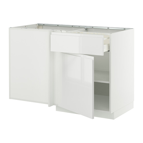 METOD/MAXIMERA corner base cab w drawer and shelf