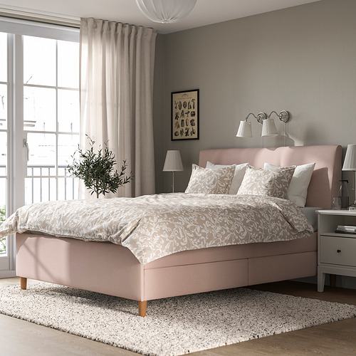 IDANÄS upholstered storage bed