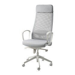 MARKUS Ergonomic office chair with armrests, Vissle light grey