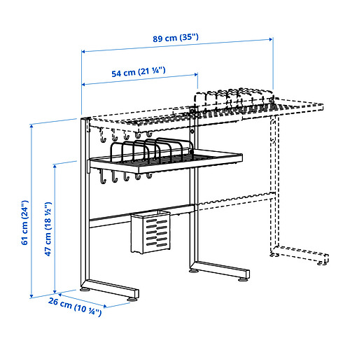 SKYGGFISK dish drainer