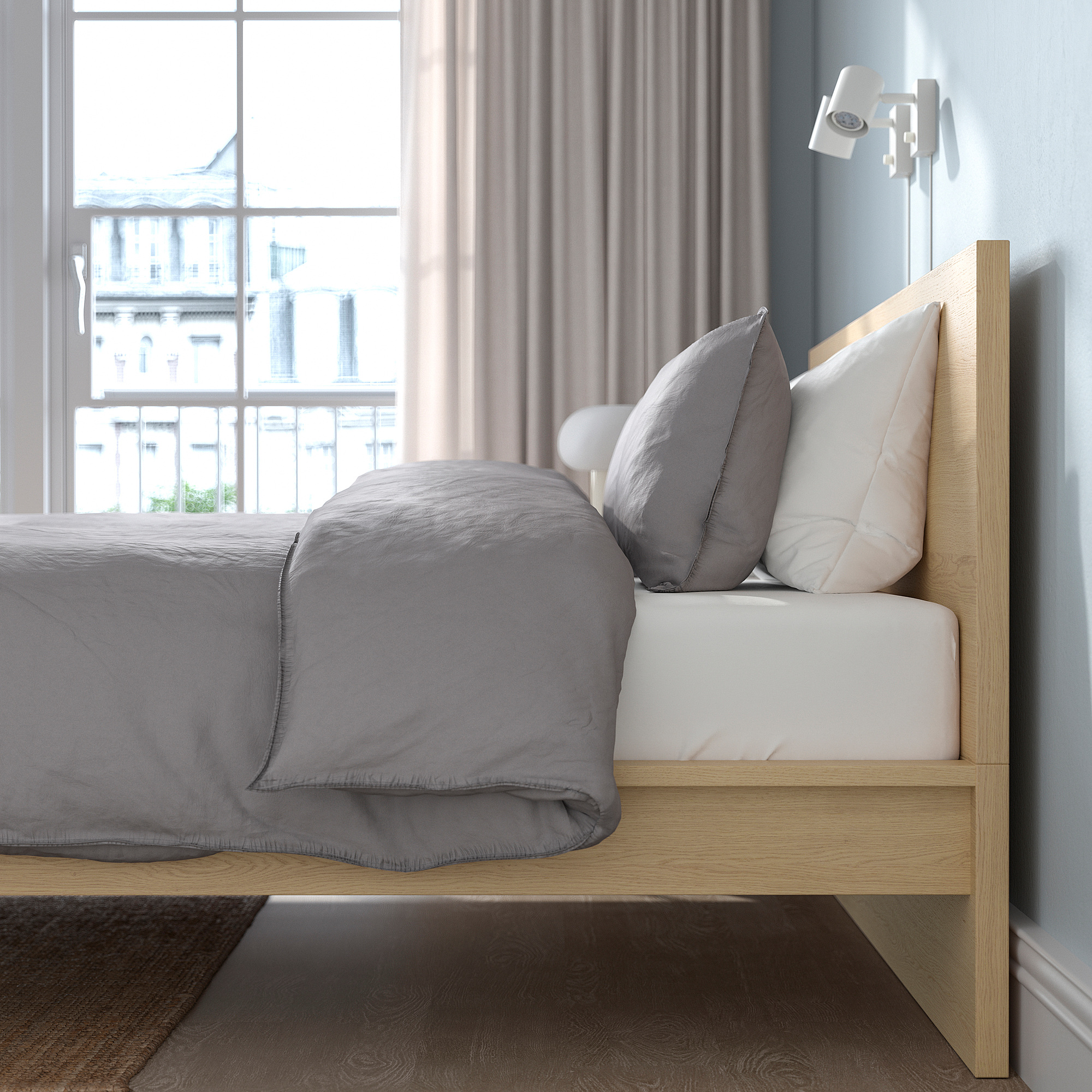 MALM bed frame with mattress