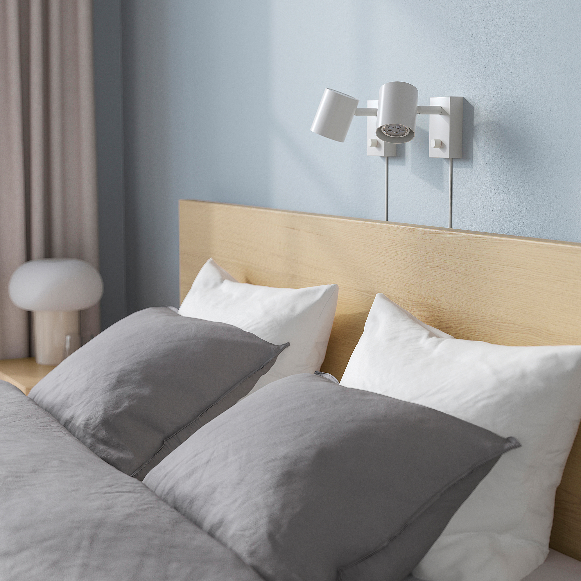 MALM bed frame with mattress