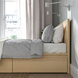 MALM bed frame, high, w 4 storage boxes