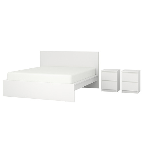 MALM bedroom furniture, set of 3, white