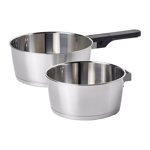 SLÄTROCKA cookware kit with detachable handle