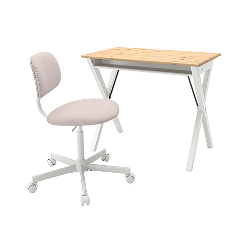 BOLLPOJKE/BLECKBERGET desk and chair