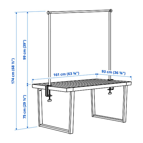 HELGEÖ/VÄRMANSÖ table with decorating rod