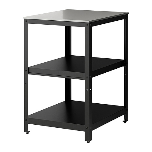 GRILLSKÄR - 廚房工作檯層架組合, 黑色/不銹鋼 戶外, 61x61 厘米 | IKEA 香港及澳門 - E1007504_S4