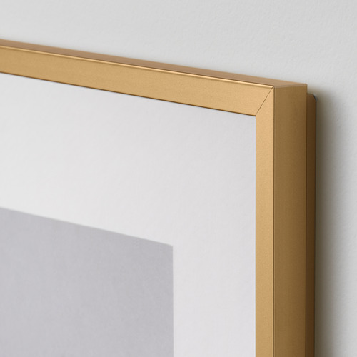LOMVIKEN frame, 30x40 cm, gold-colour