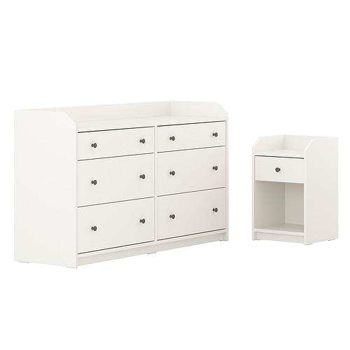 HAUGA bedroom furniture, set of 2