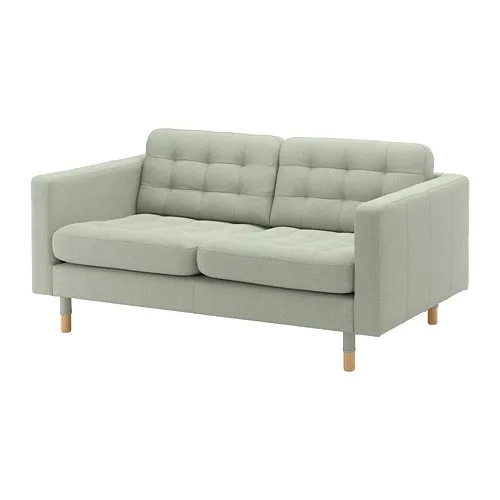 LANDSKRONA - 2-seat sofa, Gunnared dark grey/wood | IKEA Hong Kong