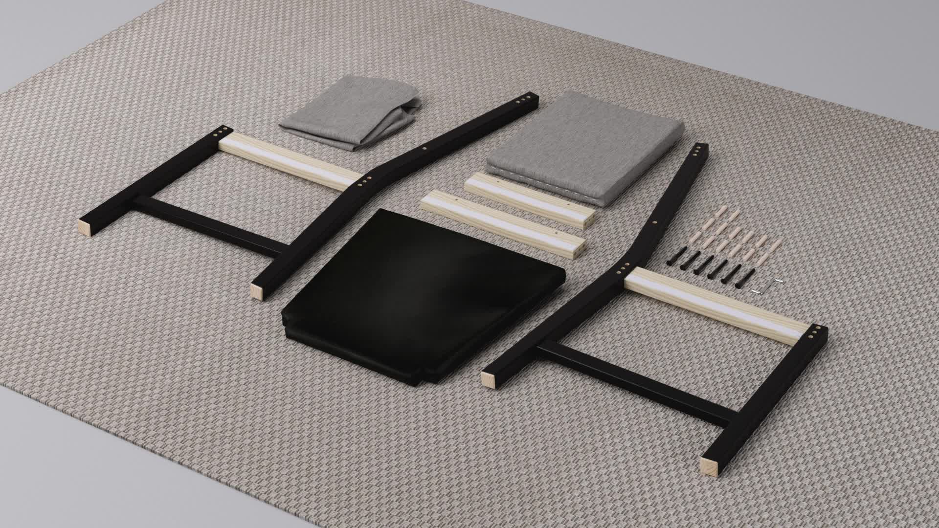 STEFAN - chair, brown-black/Knisa grey/beige | IKEA Hong