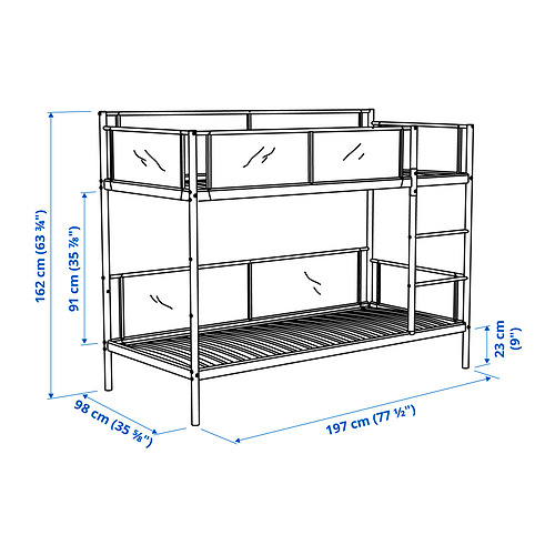 VITVAL bunk bed frame