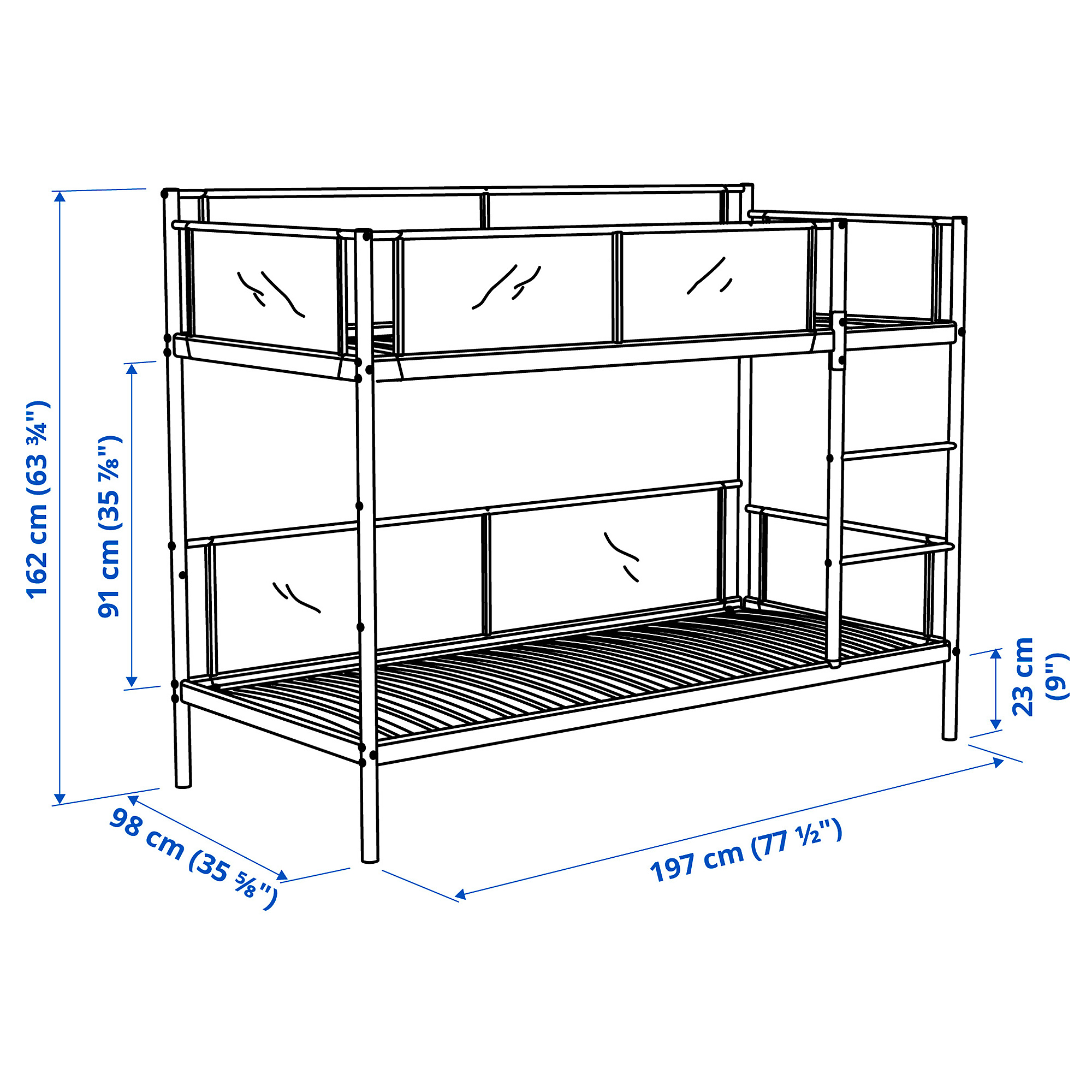VITVAL bunk bed frame