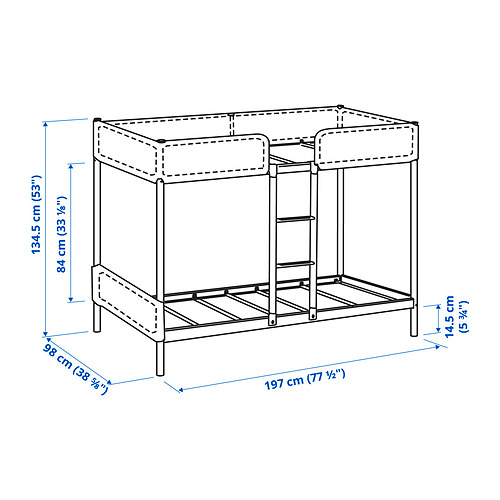 TUFFING bunk bed frame