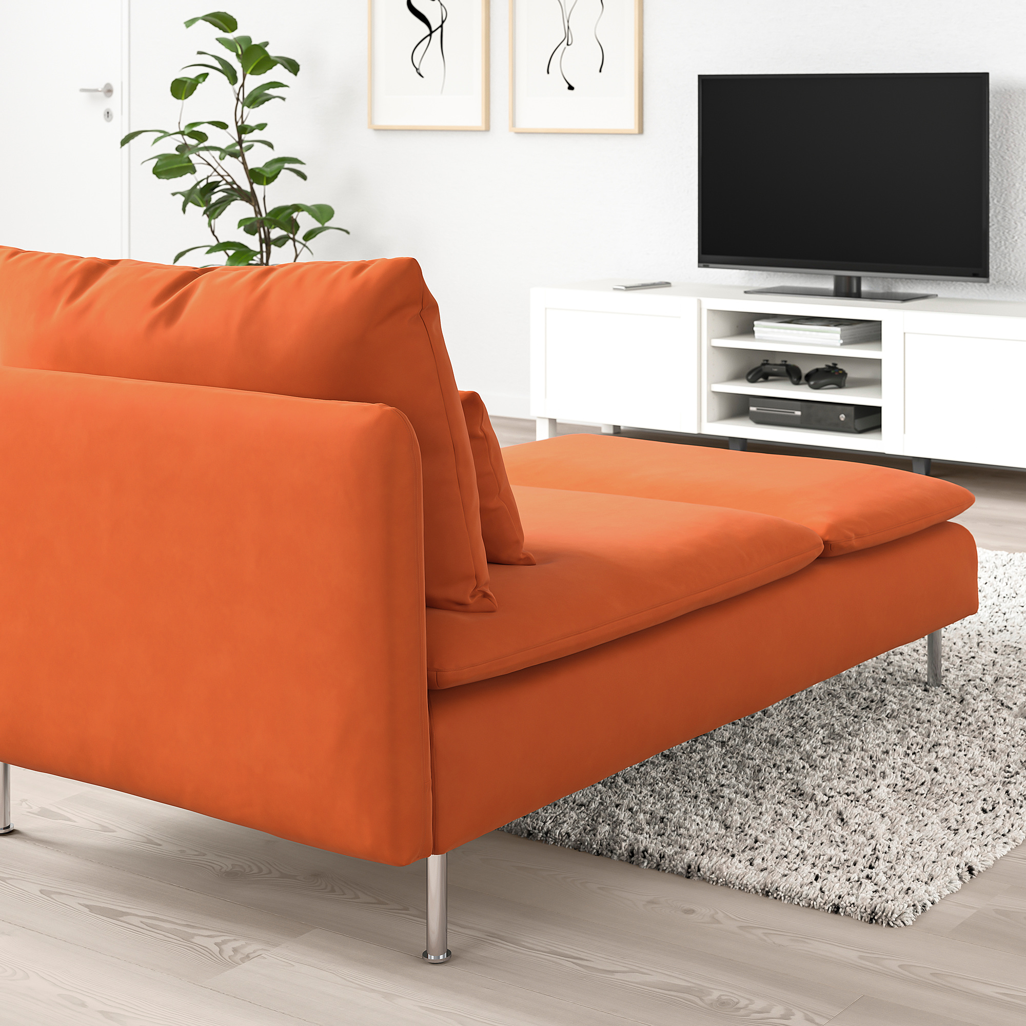 SÖDERHAMN - chaise longue, Samsta orange | IKEA Hong Kong ...