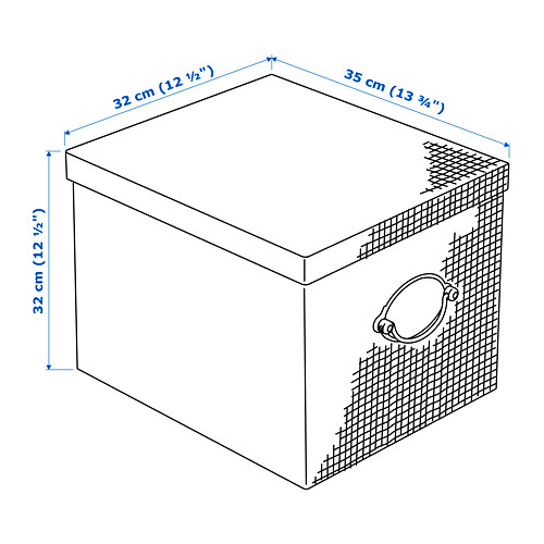 KVARNVIK storage box with lid