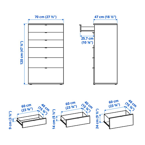 VIHALS 六格抽屜櫃