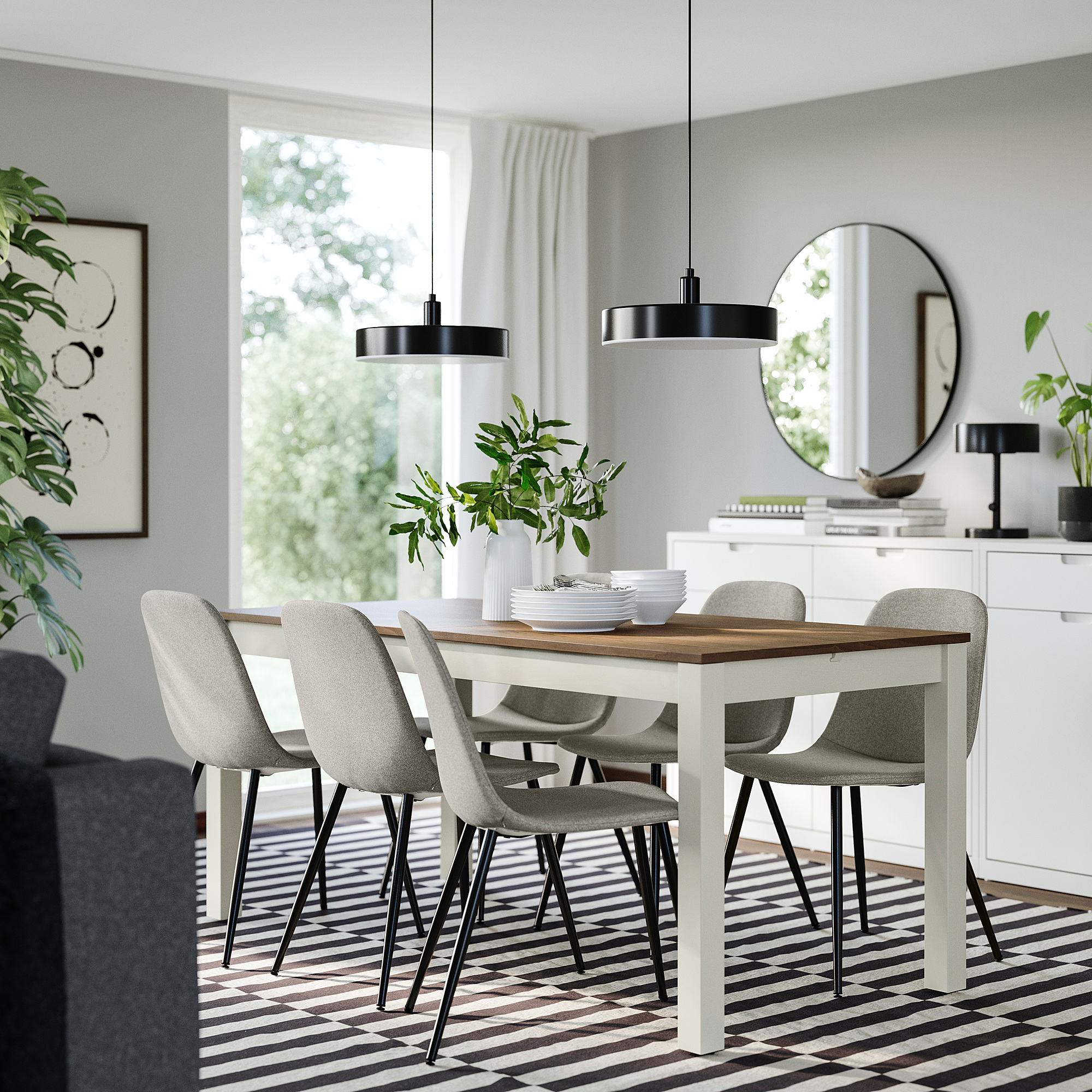 NORDMANSSKÄR/ÅLHULT table and 6 chairs