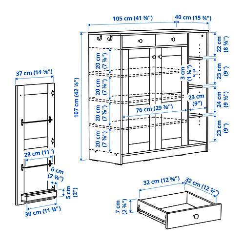VITBERGET shoe cabinet/storage
