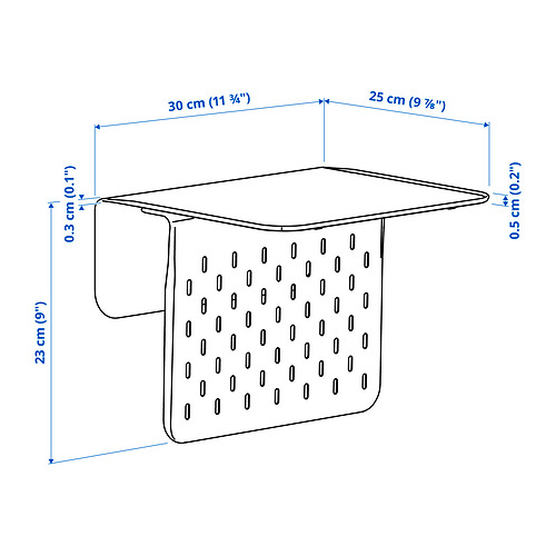 KRAMPHULT/SKÅDIS armrest tray with container