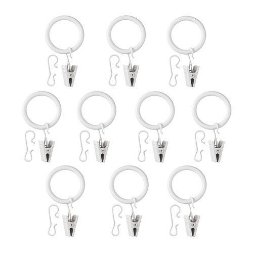 SYRLIG curtain ring with clip and hook