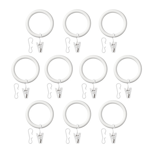 SYRLIG curtain ring with clip and hook