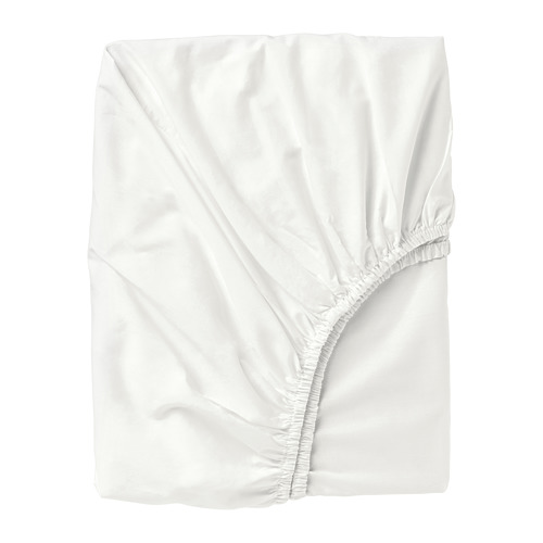 ULLVIDE fitted sheet, white, double