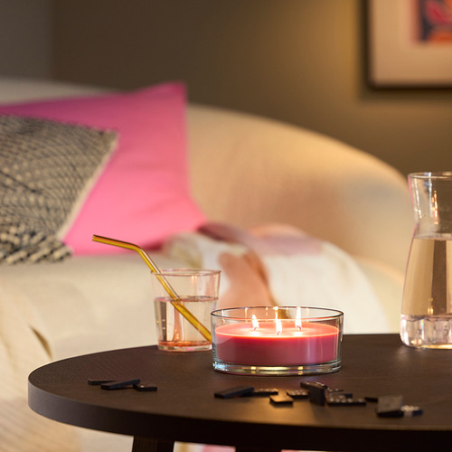 LOTSFÅGEL 杯裝香味蠟燭/3燈芯