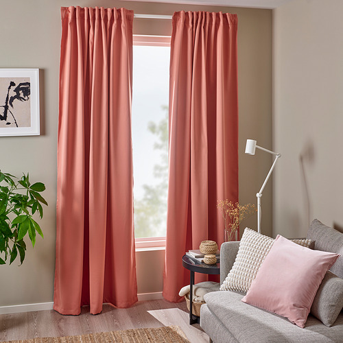 MAJGULL room darkening curtains, 1 pair