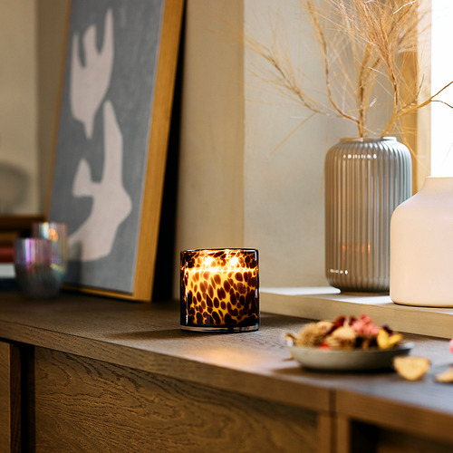 KRONSÅNGARE scented candle in glass, 2 wicks