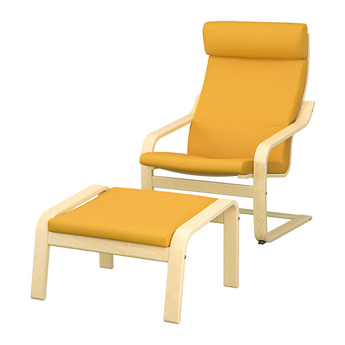 POÄNG armchair and footstool