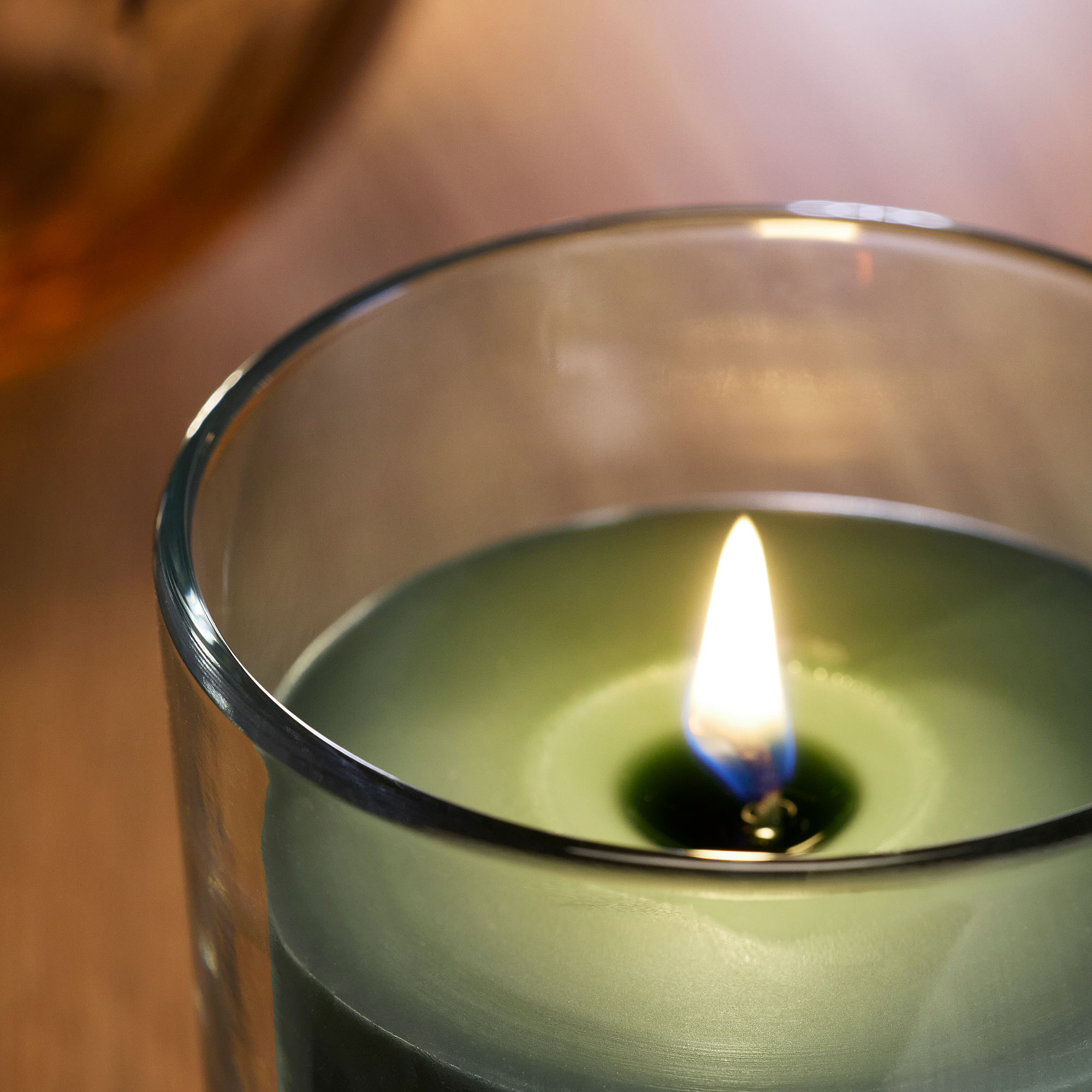 LOTSFÅGEL scented candle in glass