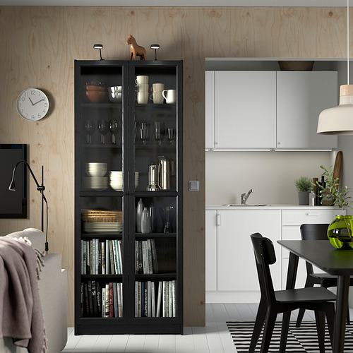 BILLY/OXBERG bookcase with glass doors