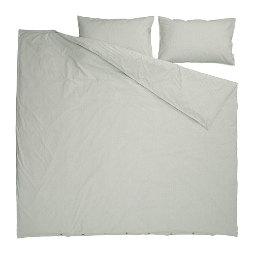 SOLFIBBLA duvet cover and 2 pillowcases