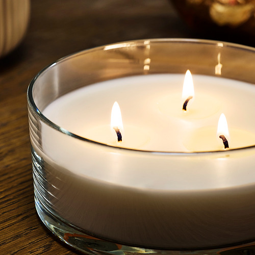 LOTSFÅGEL 杯裝香味蠟燭/3燈芯